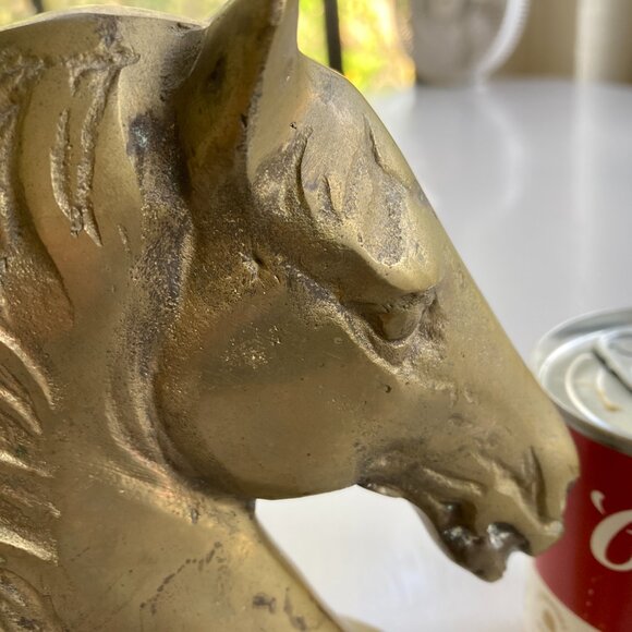 Castilian Imports HORSE HEAD STATUE  Brass/Copper vintage 7.25"h - Picture 3 of 9